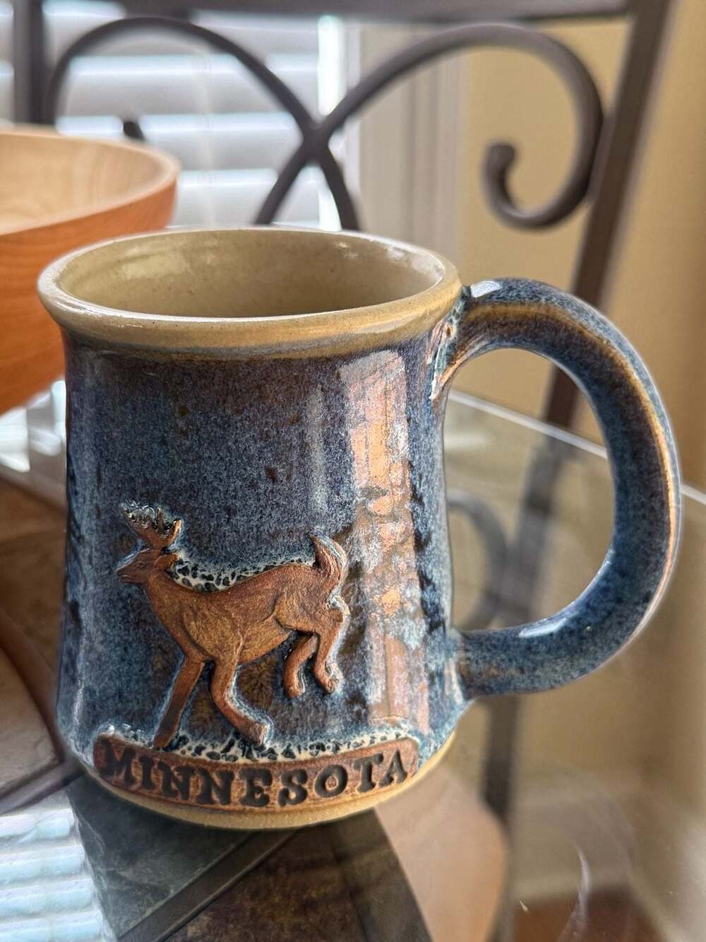 Minnesota Deer Stoneware Artisan Coffee Mug